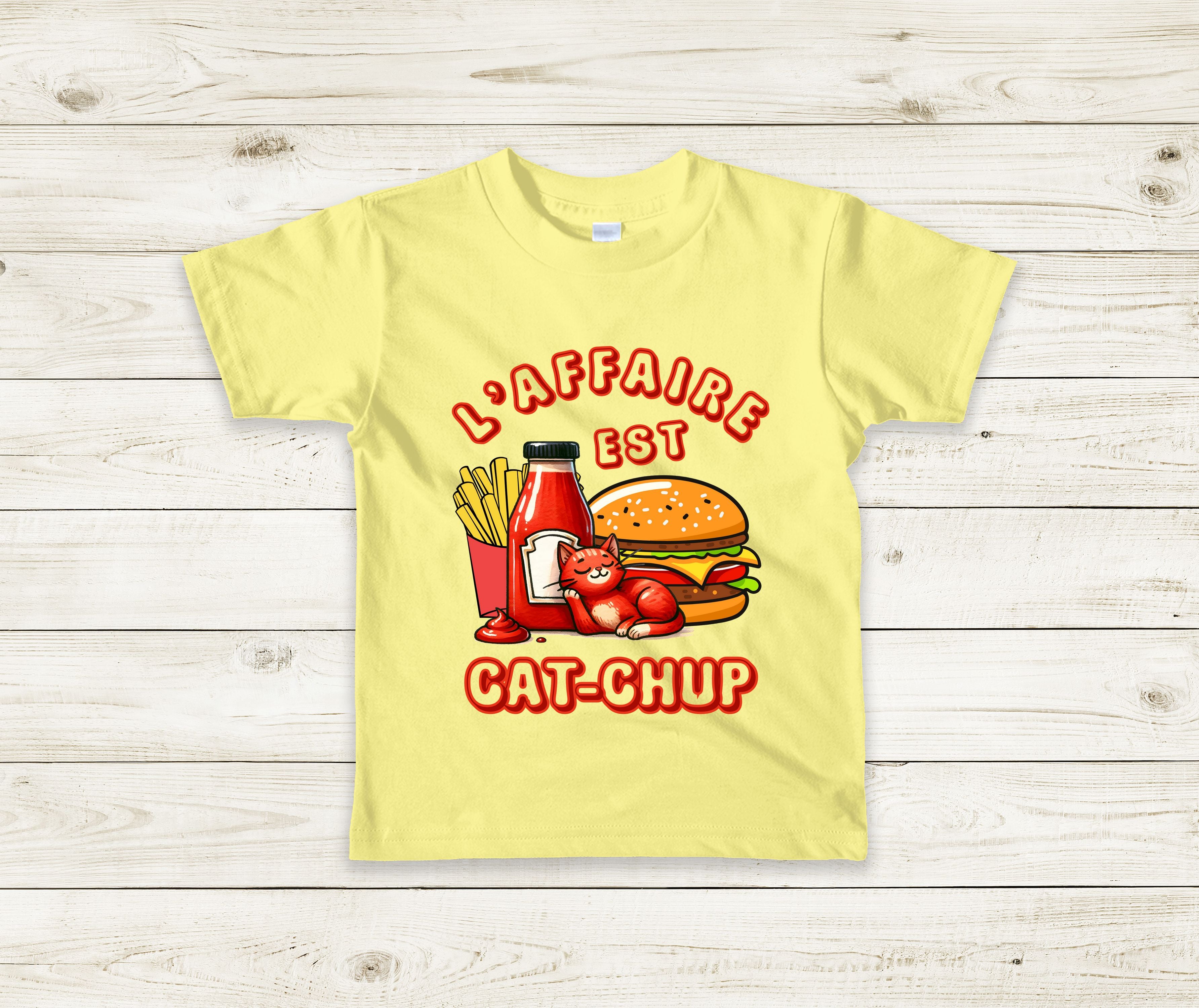 T-Shirt Enfant L'affaire est cat-chup