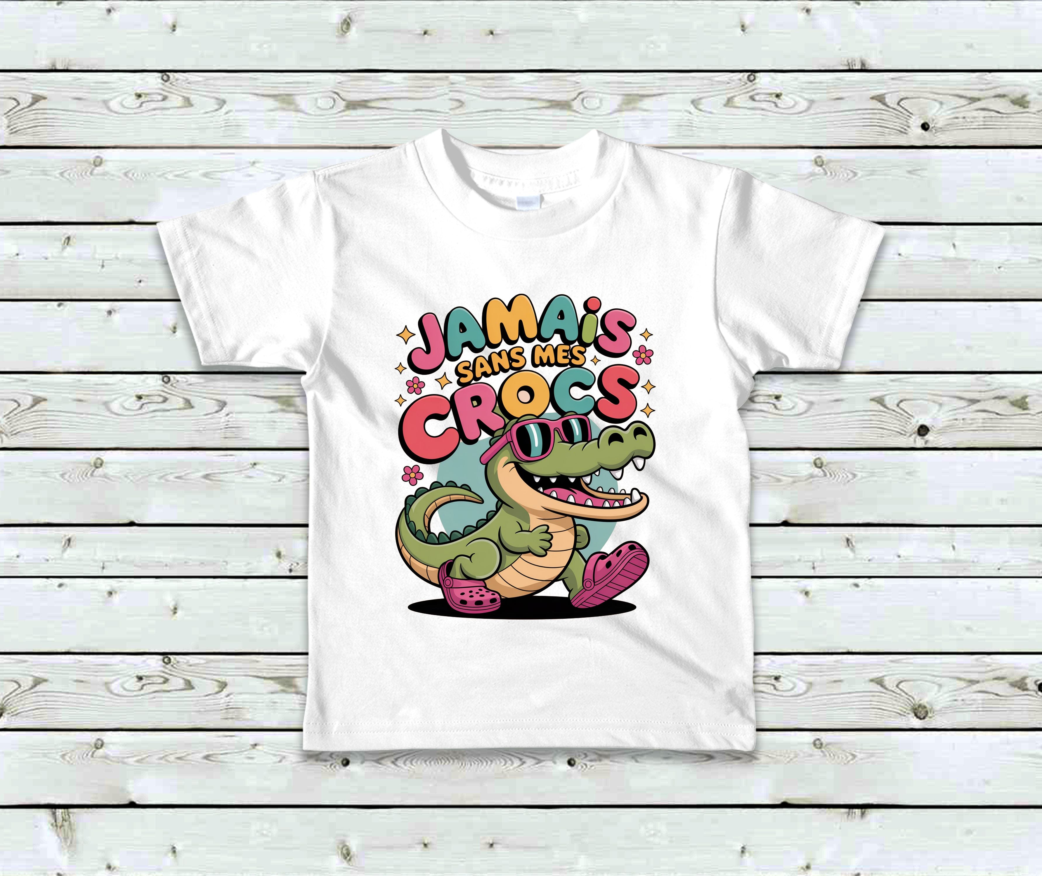 T-Shirt Enfant Jamais sans mes crocs