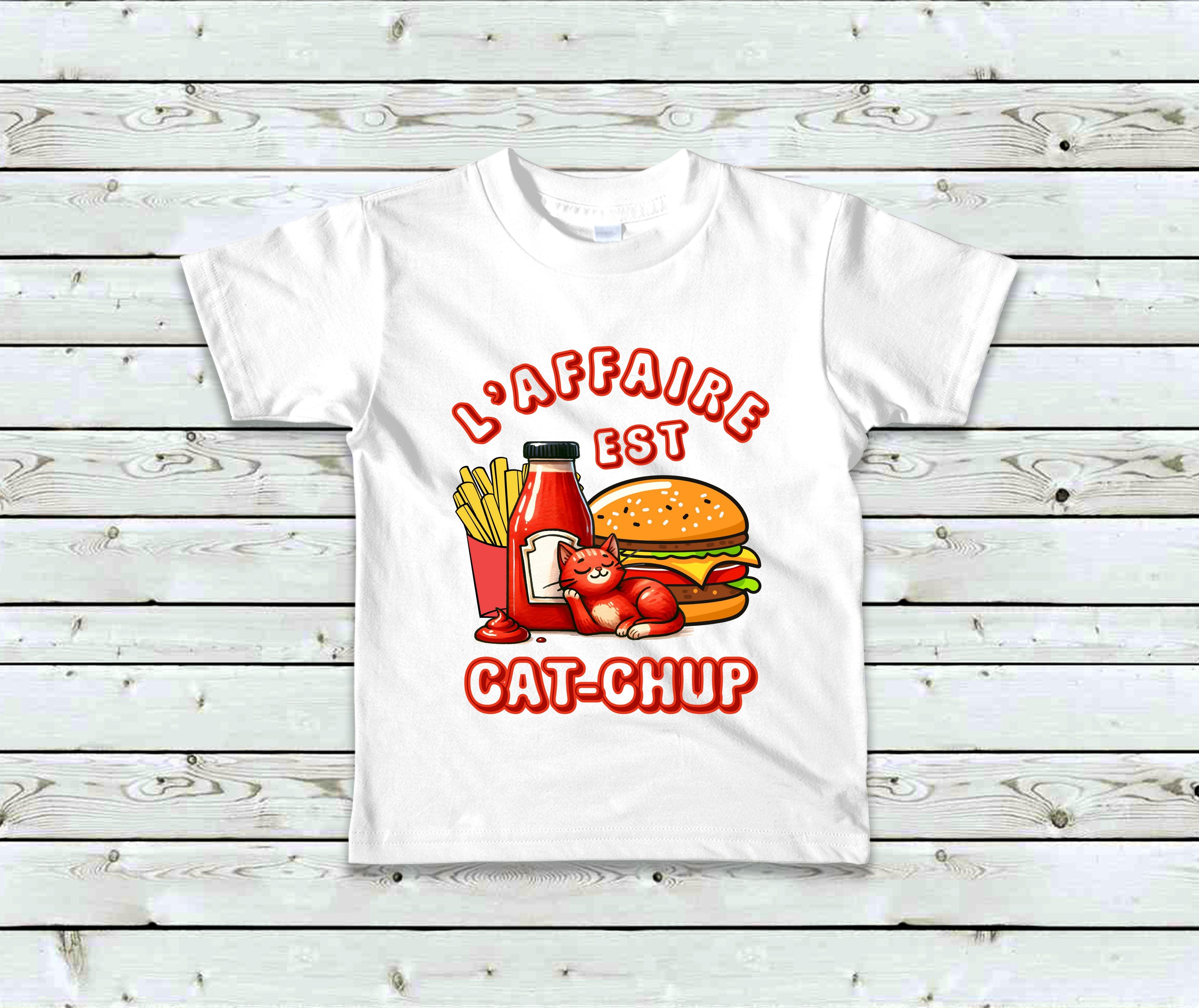 T-Shirt Enfant L'affaire est cat-chup