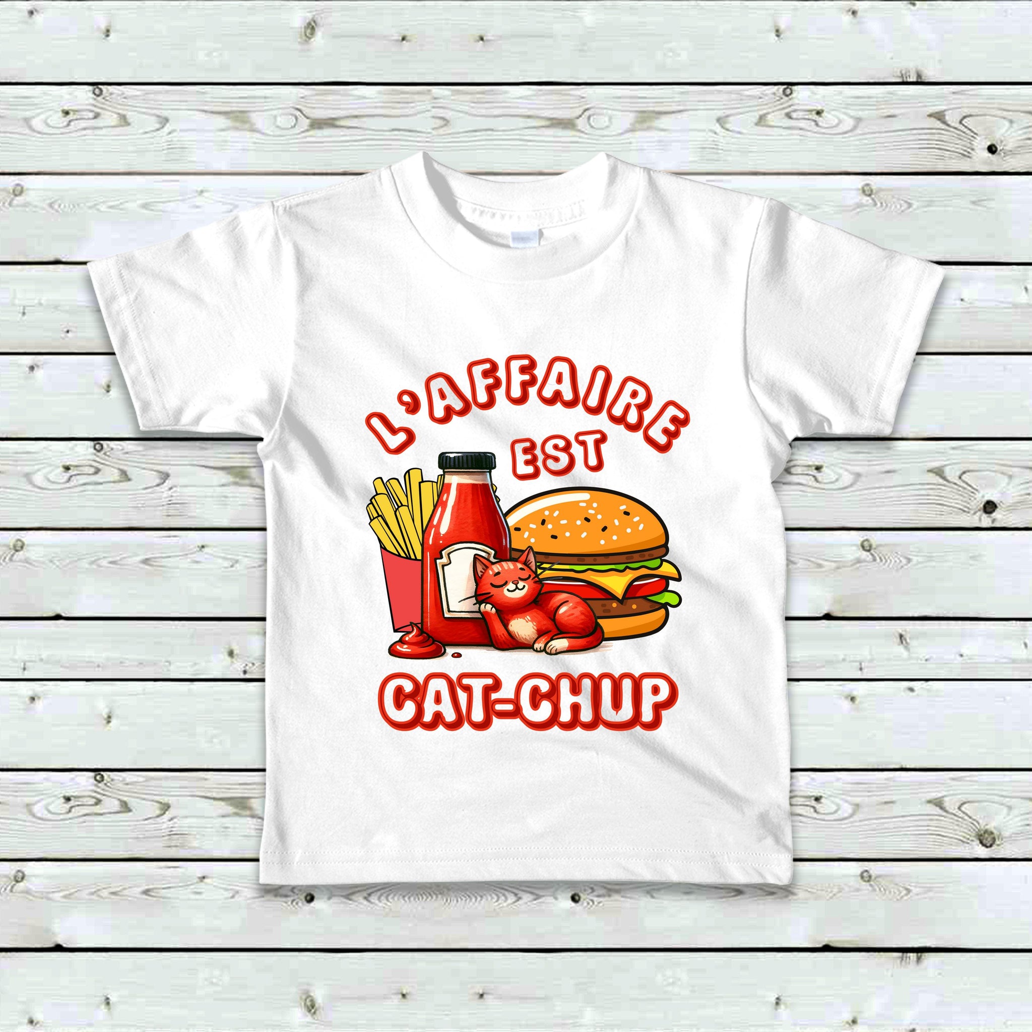 T-Shirt Enfant L'affaire est cat-chup