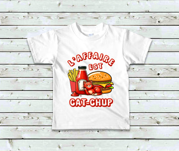 T-Shirt Enfant L'affaire est cat-chup