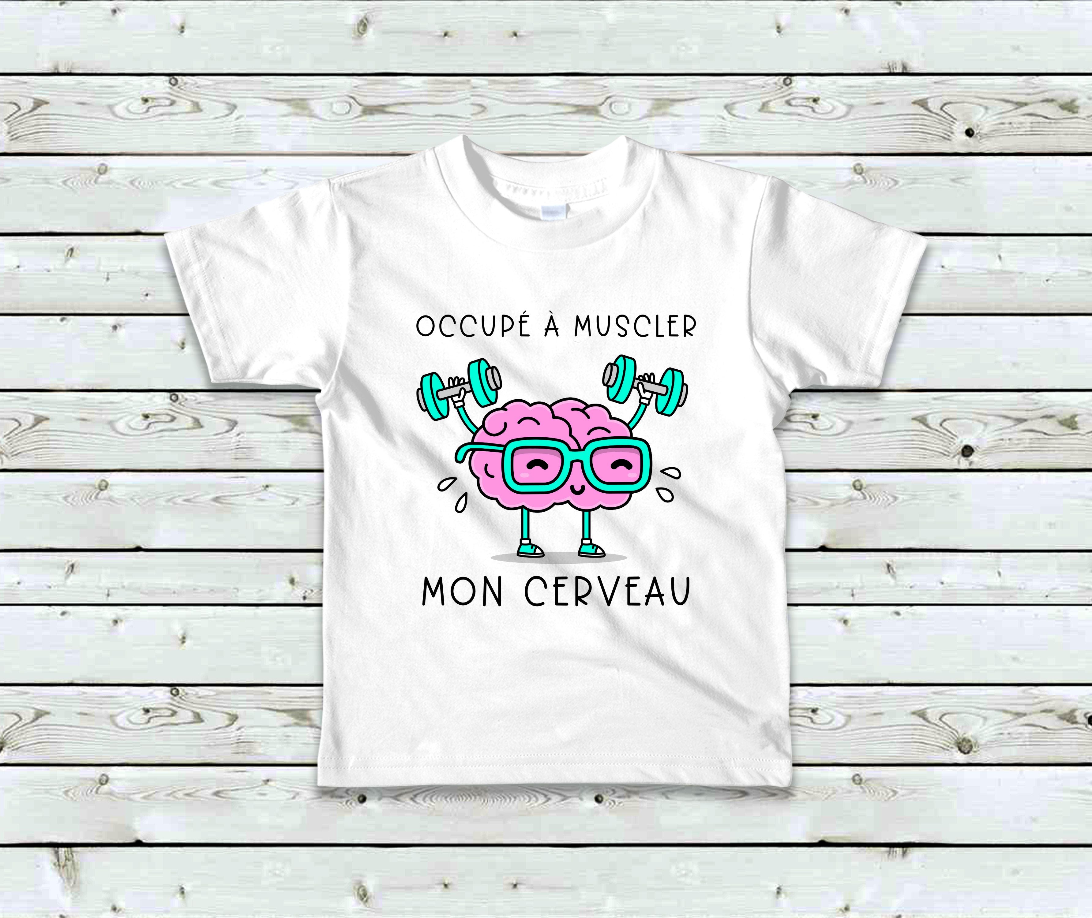 T-Shirt Enfant Occupé à muscler mon cerveau