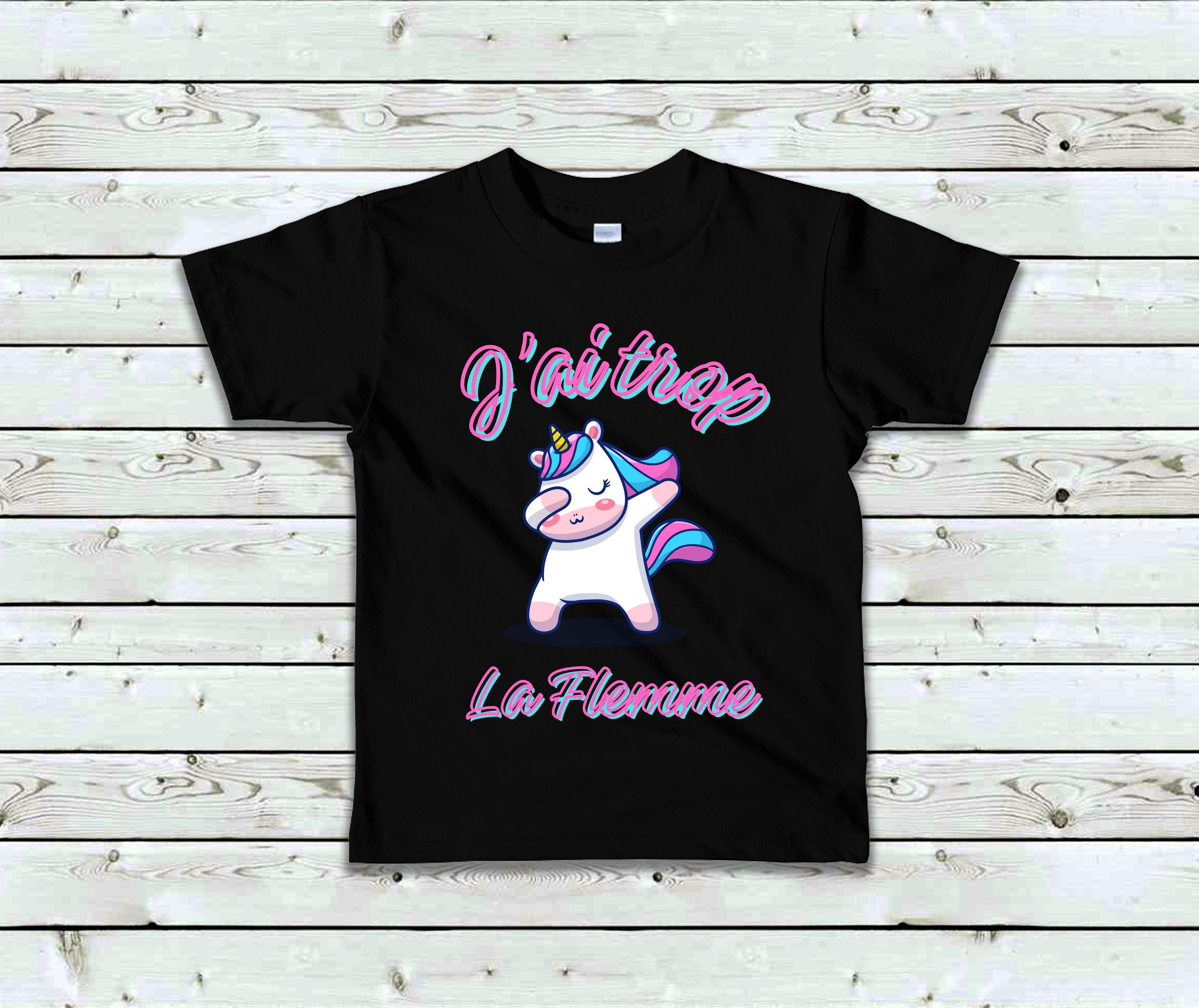 T-Shirt Enfant J'ai trop la flemme