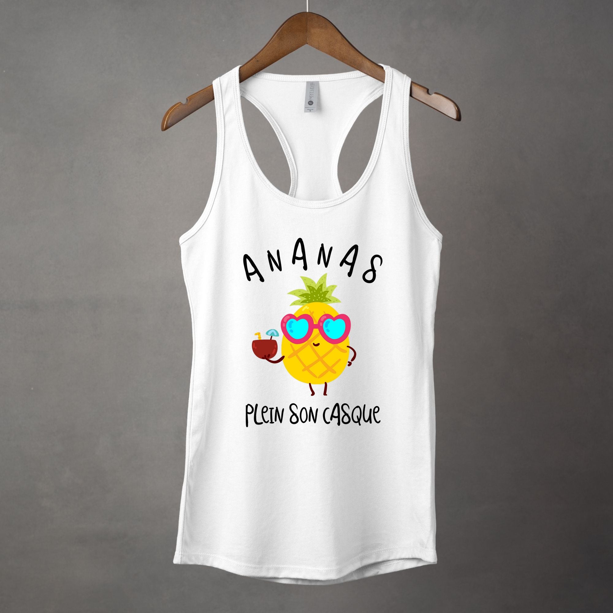 Camisole Ananas plein son casque
