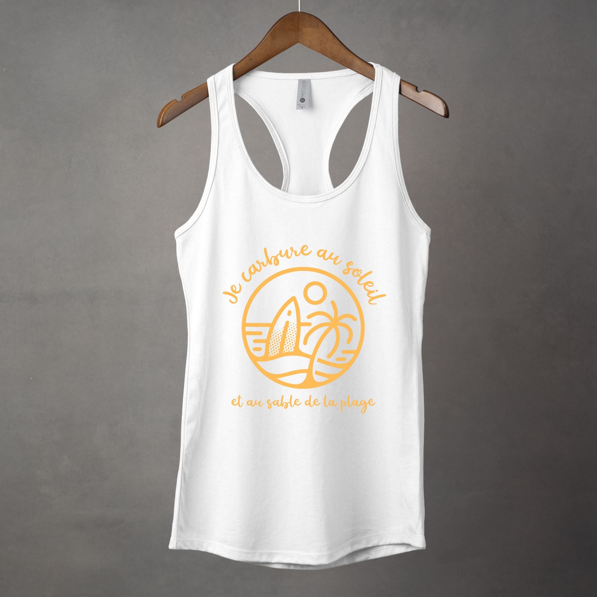 Camisole Je carbure au soleil et au sable de la plage