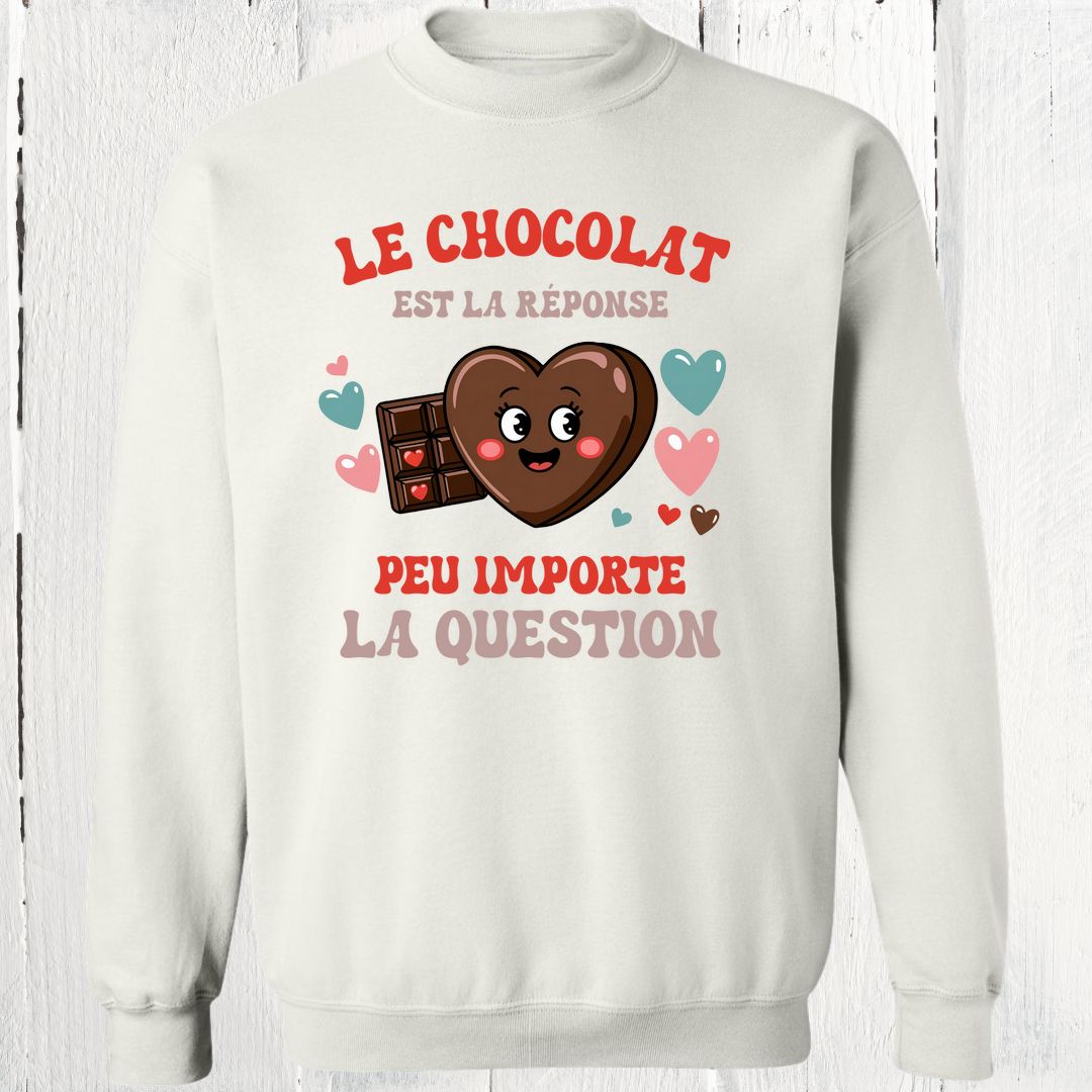 Crewneck Le chocolat est la réponse