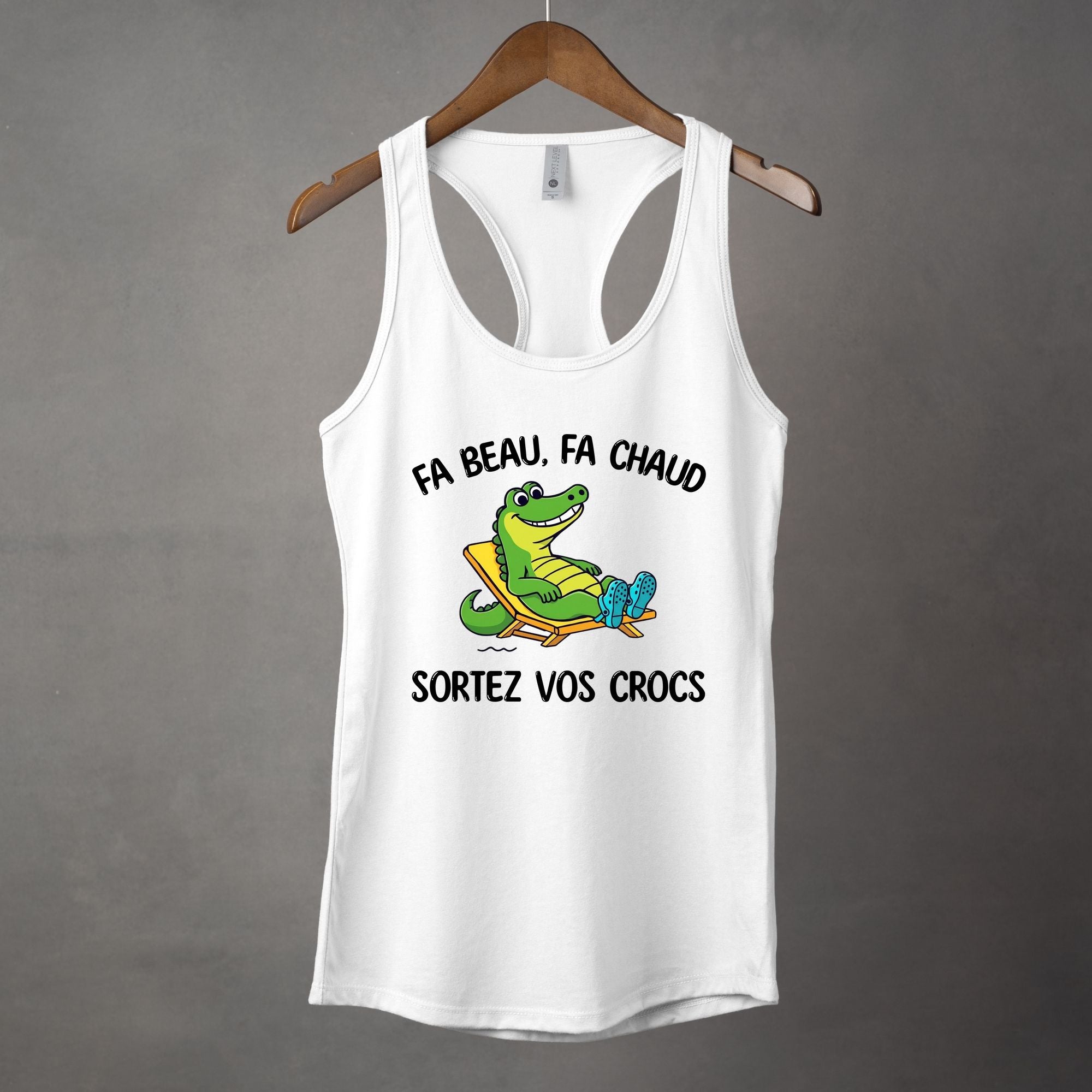 Camisole Fa beau, fa chaud, sortez vos crocs