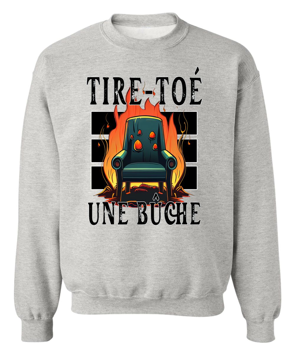 Crewneck Tire-toé une bûche