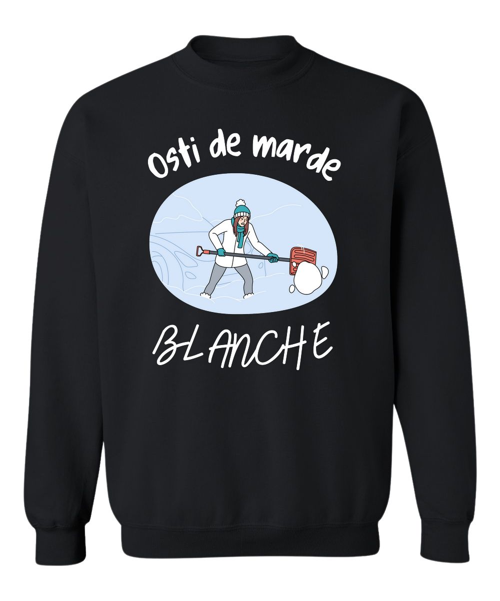 Crewneck Osti de marde blanche