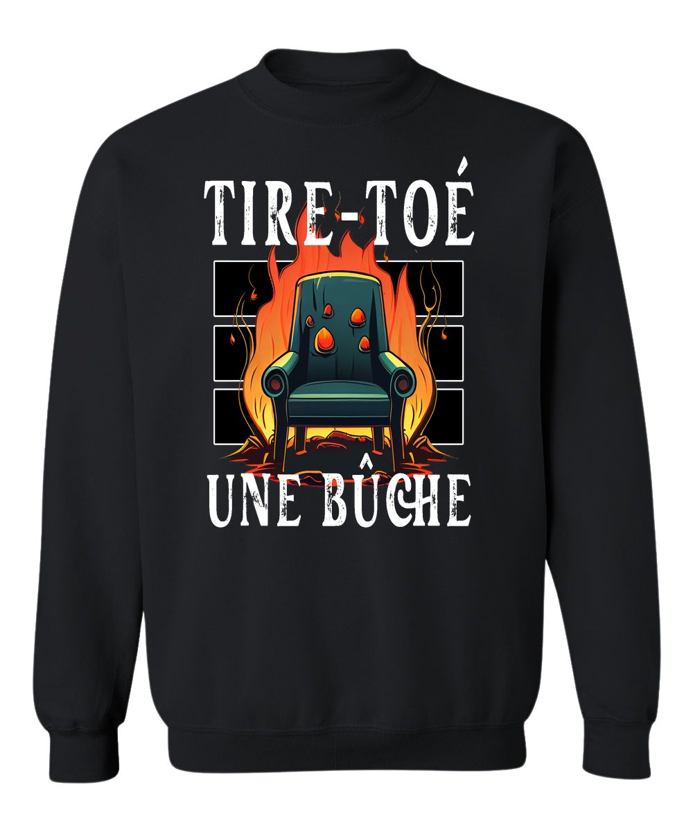 Crewneck Tire-toé une bûche