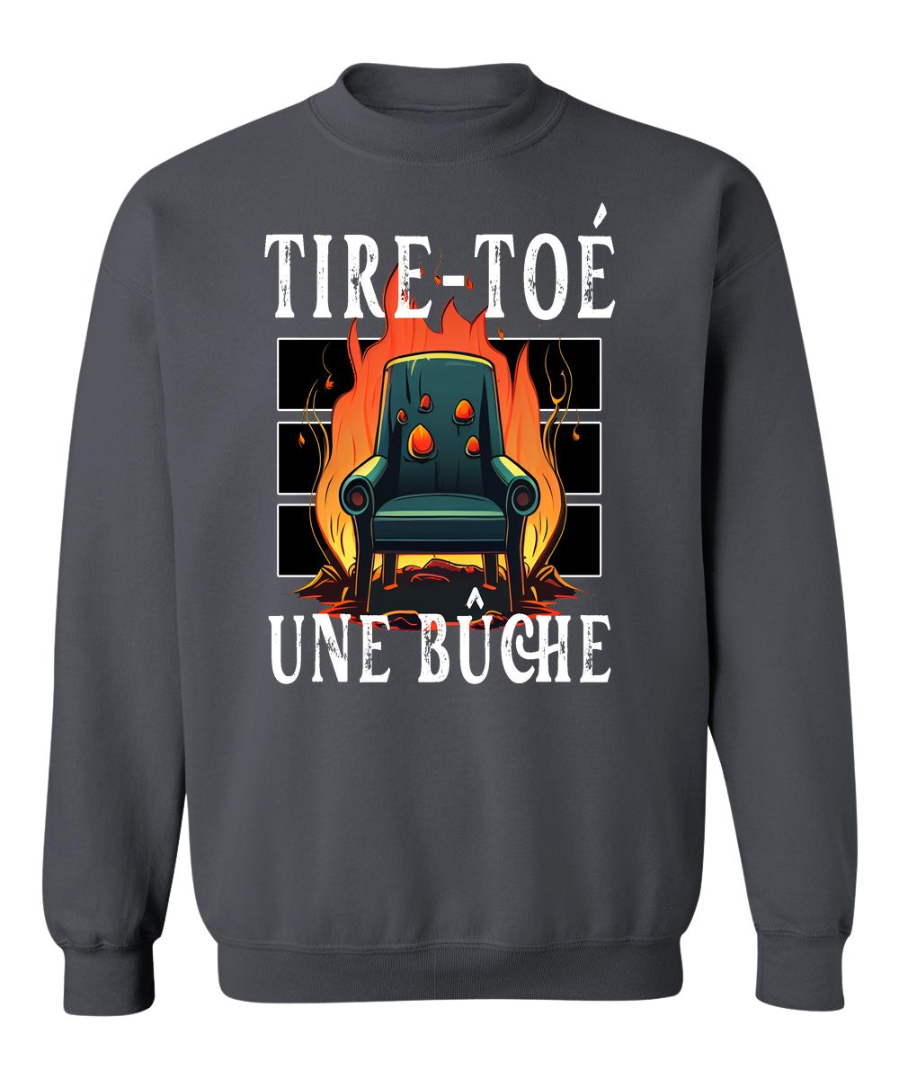 Crewneck Tire-toé une bûche