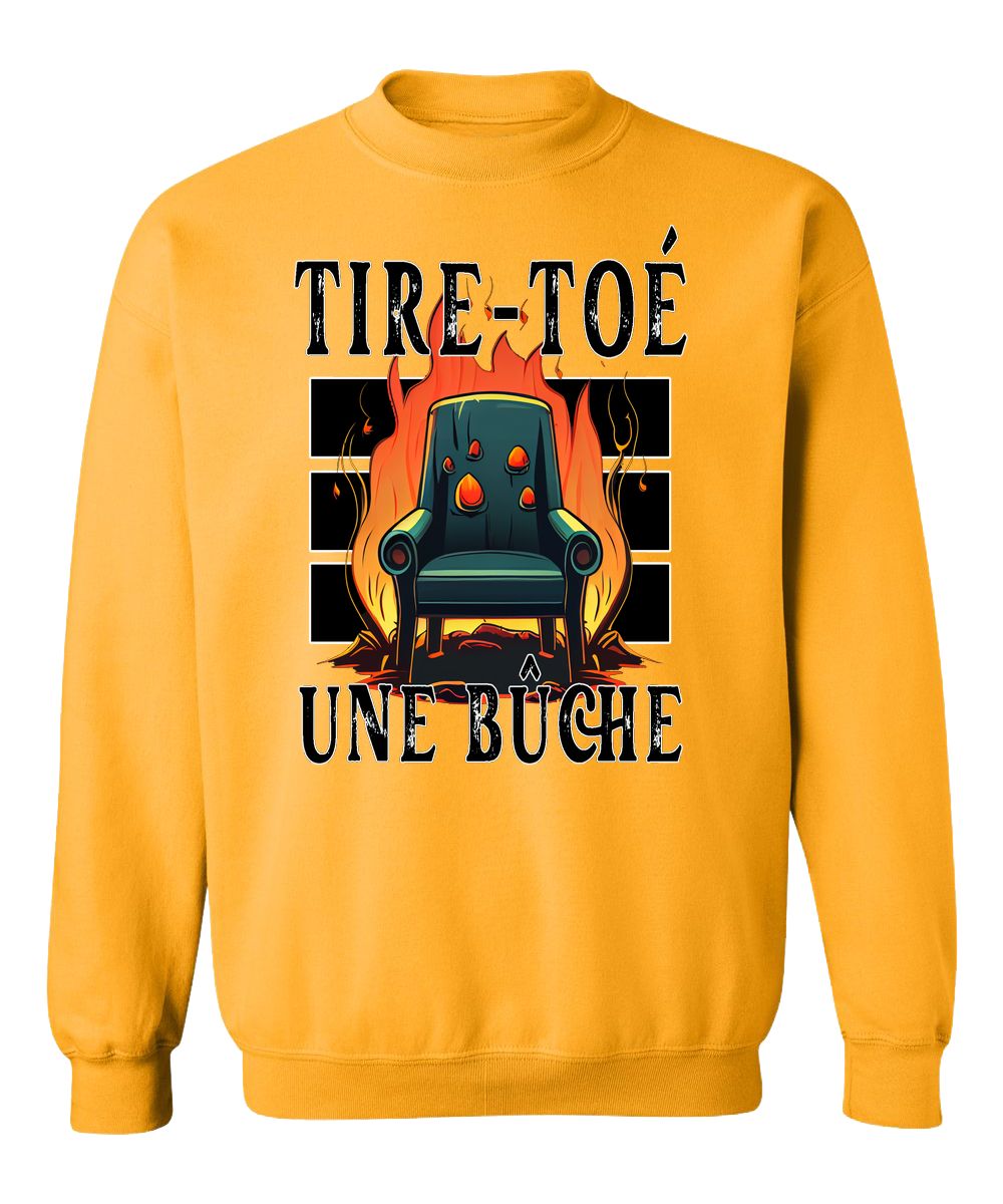 Crewneck Tire-toé une bûche