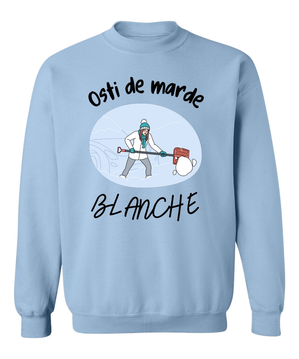 Crewneck Osti de marde blanche
