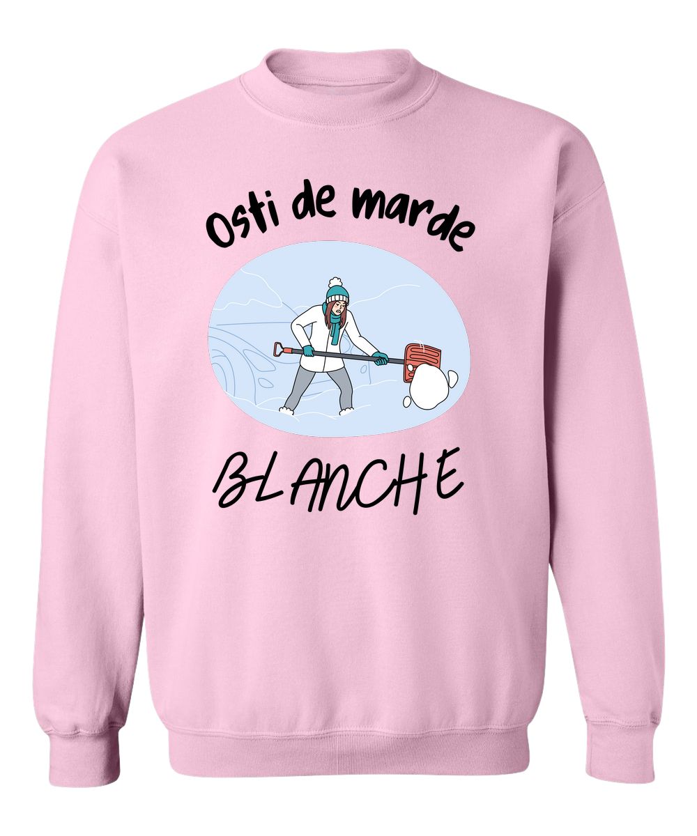 Crewneck Osti de marde blanche