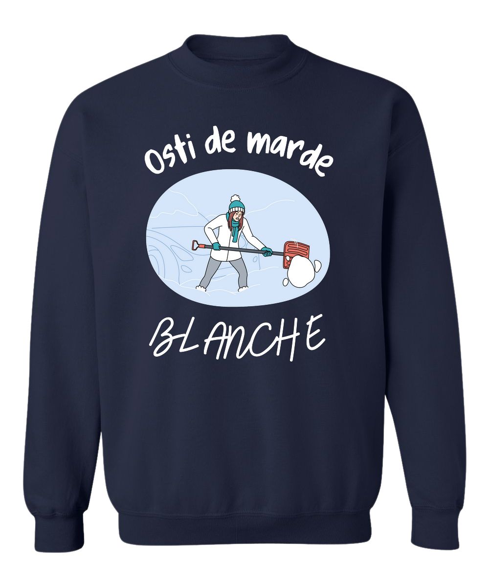 Crewneck Osti de marde blanche