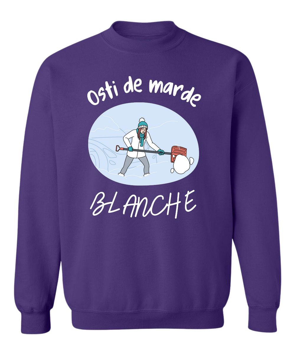 Crewneck Osti de marde blanche