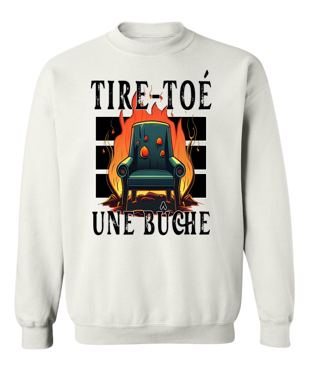 Crewneck Tire-toé une bûche