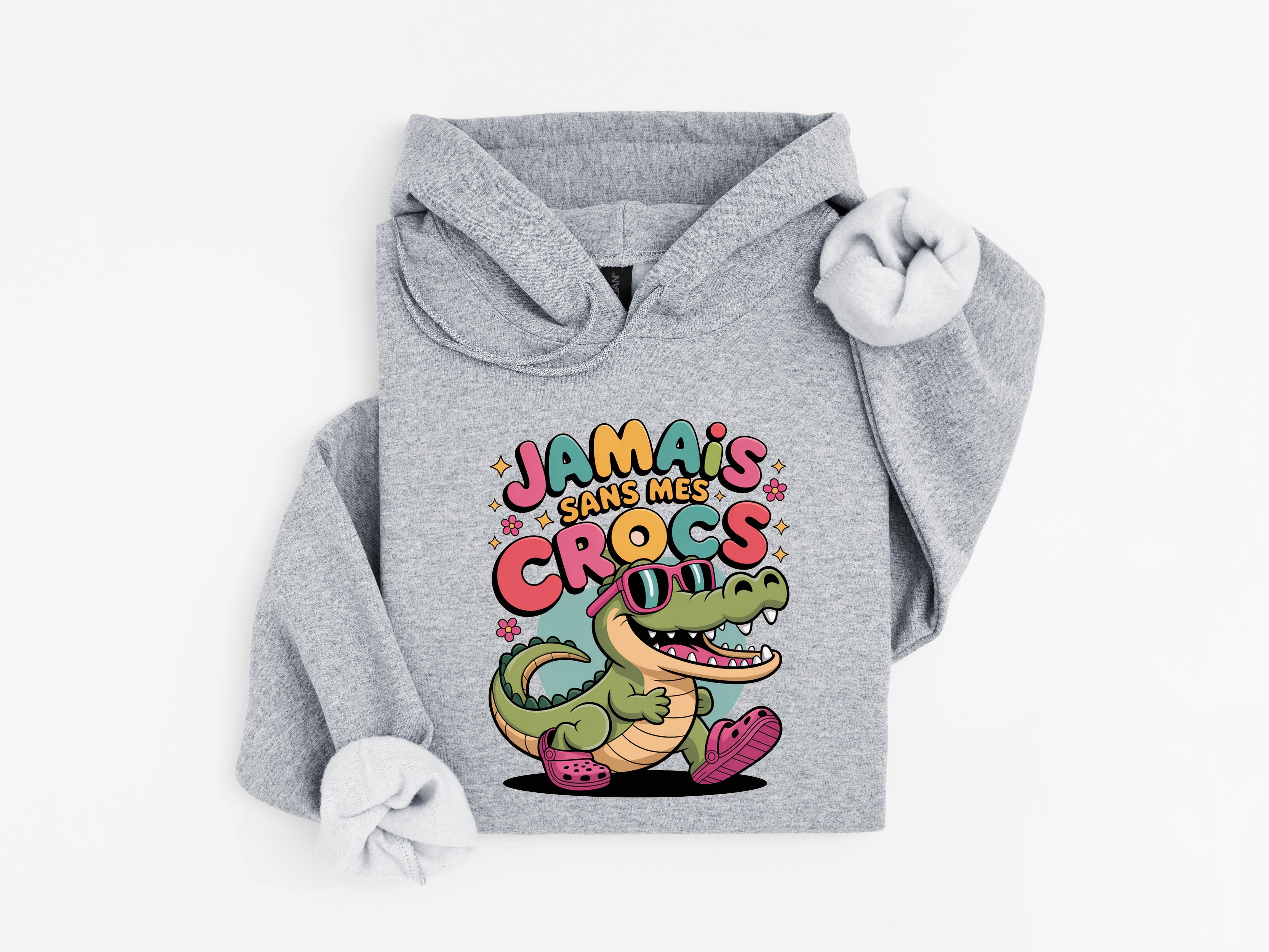 Coton Ouaté Enfant Jamais sans mes crocs