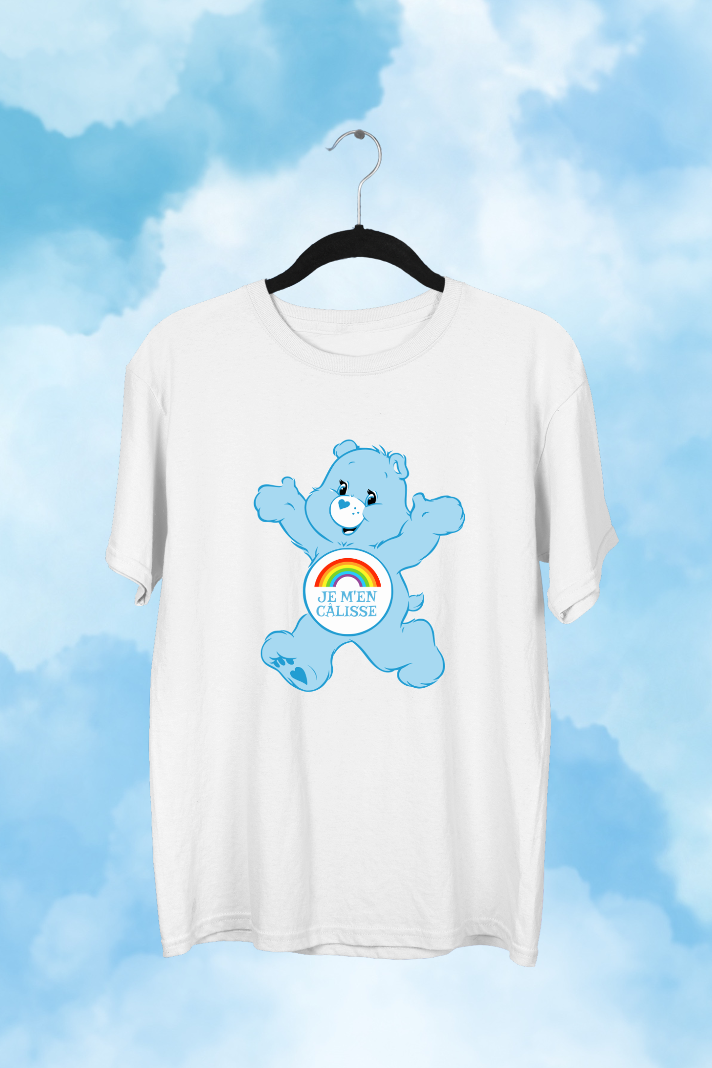 T-Shirt Je m'en câlisse en calinours Image principale du produit