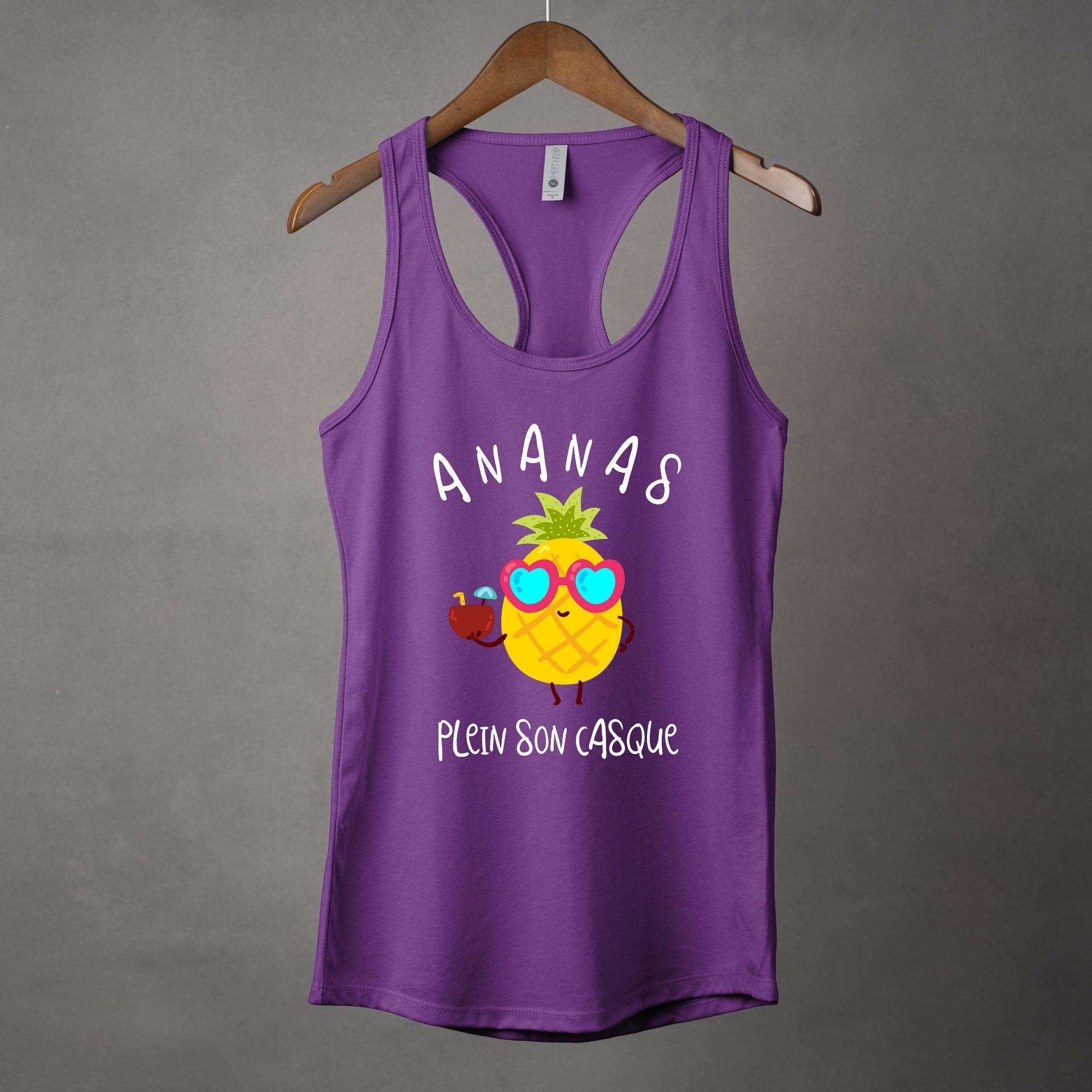 Camisole Ananas plein son casque