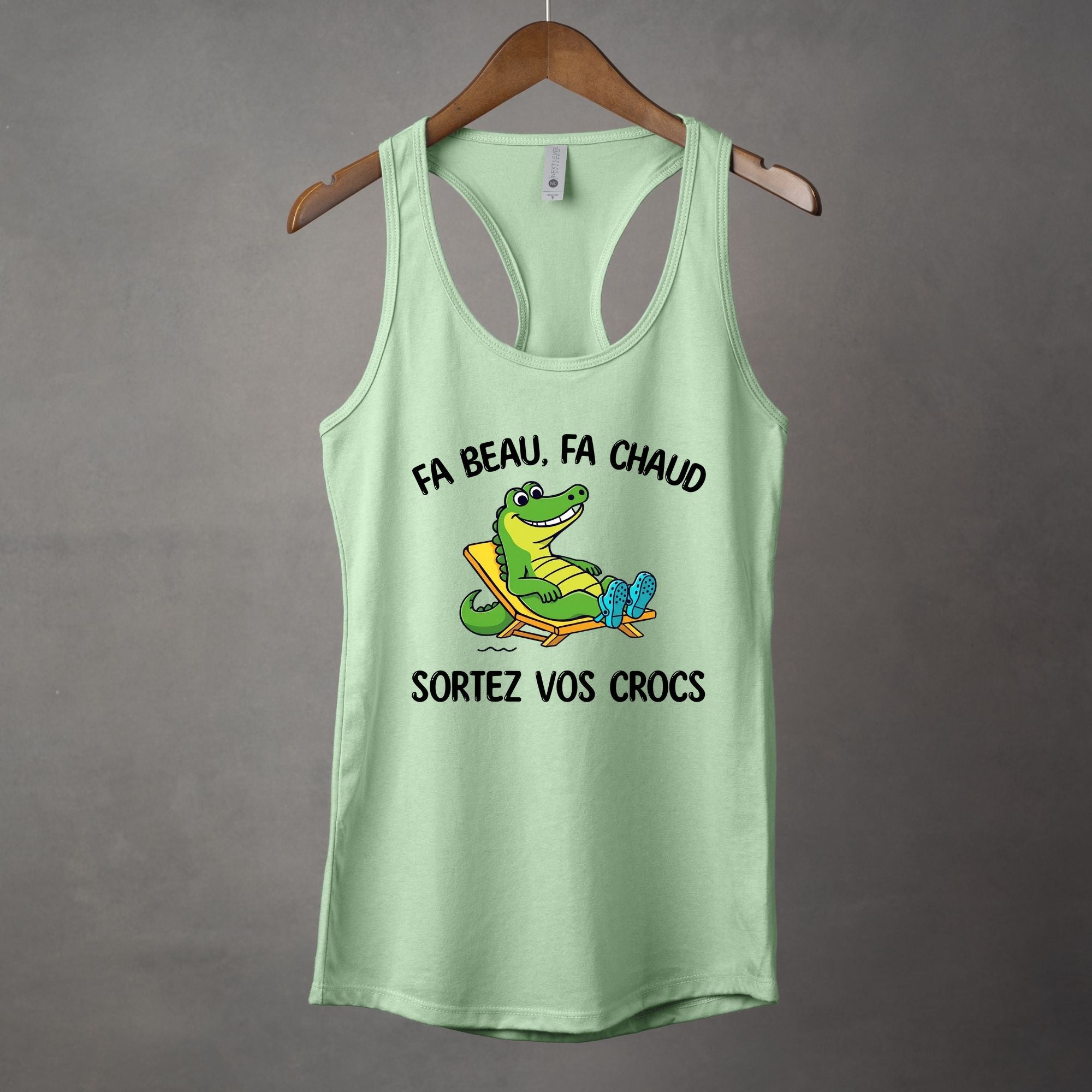 Camisole Fa beau, fa chaud, sortez vos crocs
