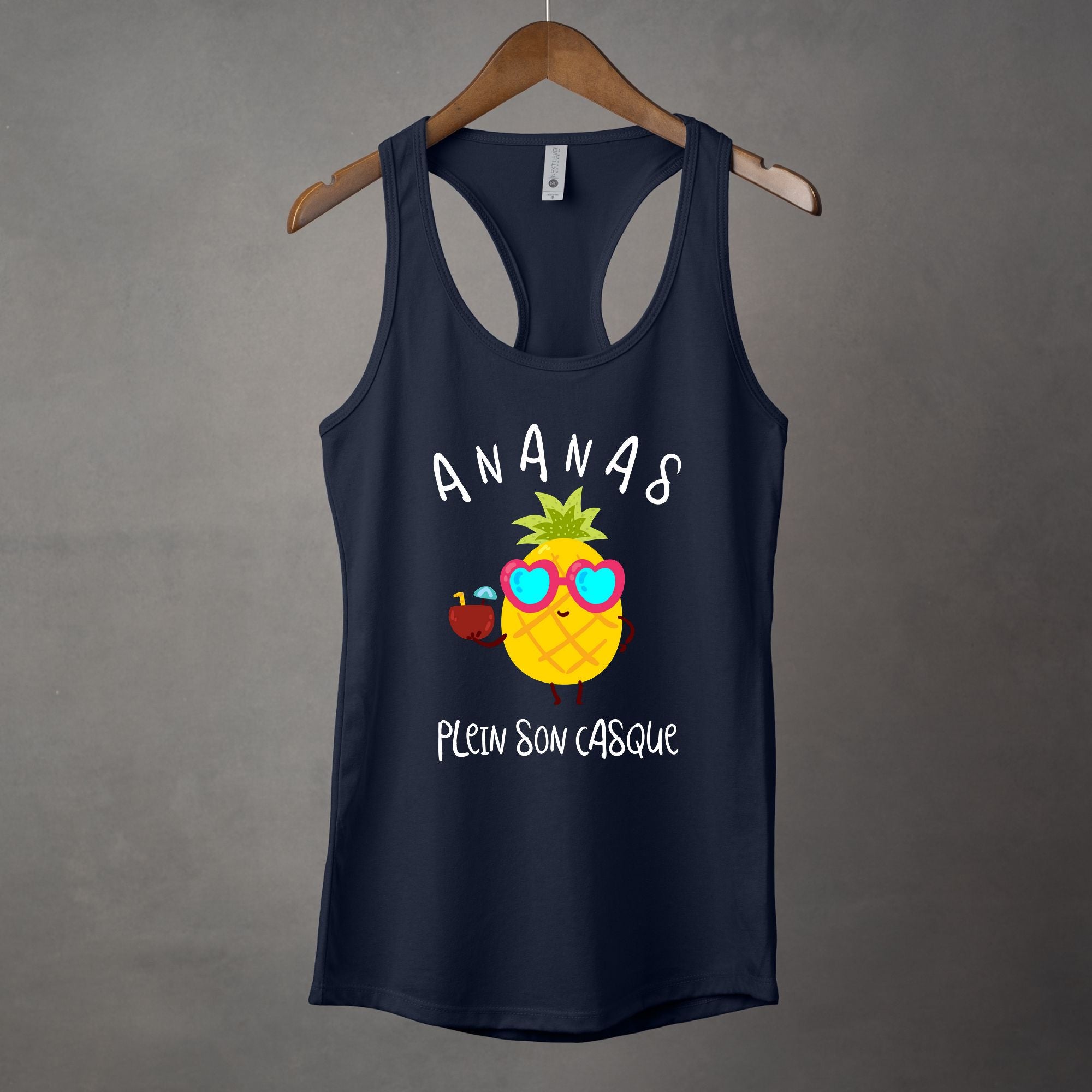 Camisole Ananas plein son casque