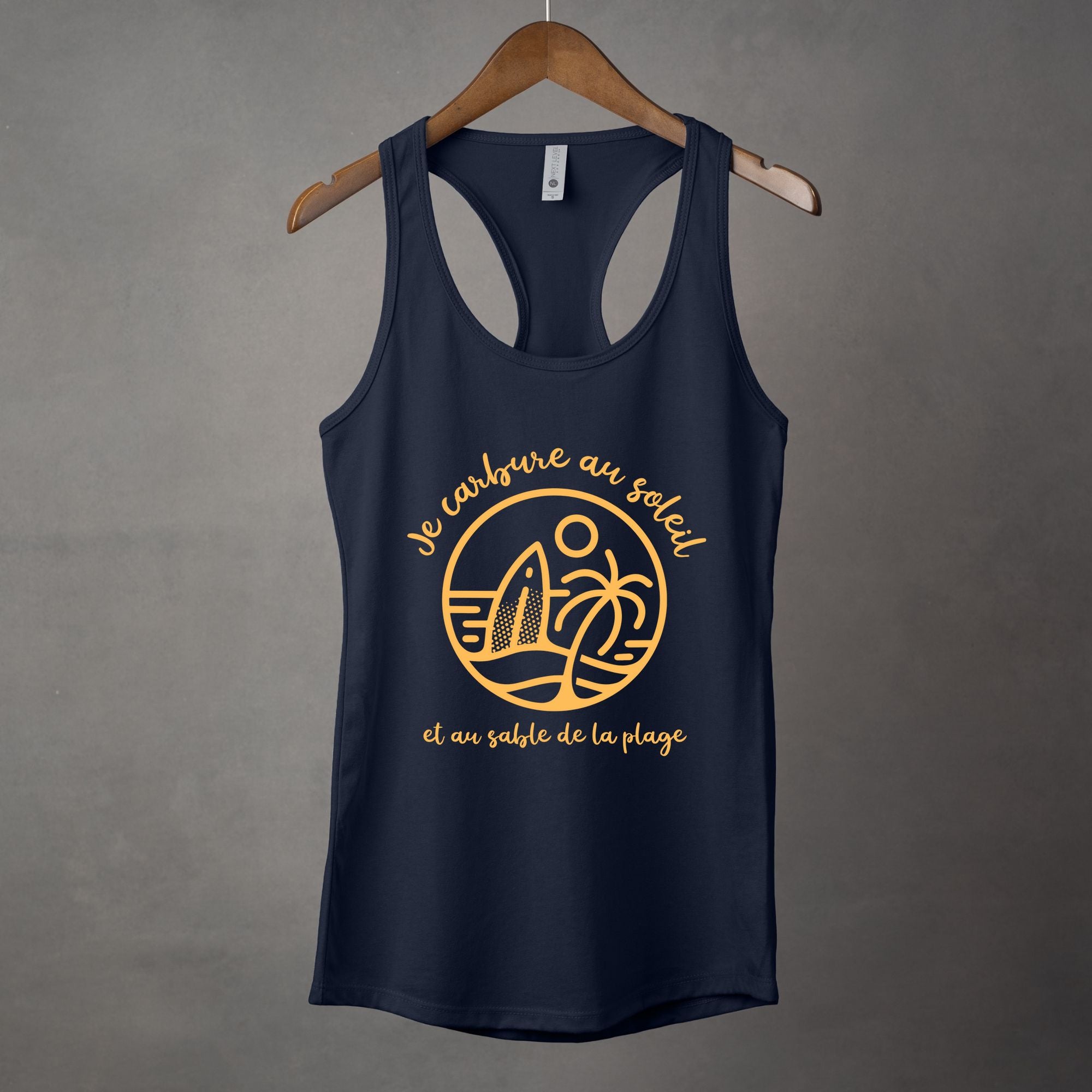 Camisole Je carbure au soleil et au sable de la plage