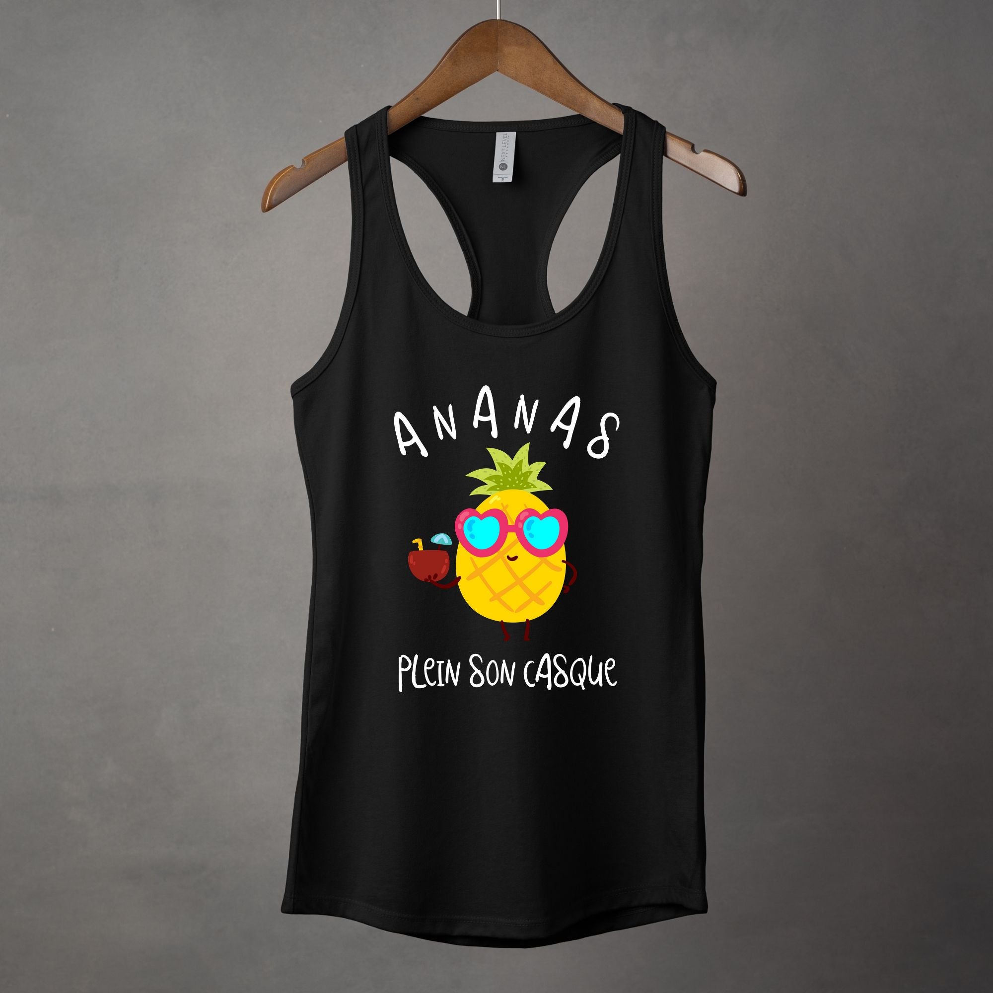Camisole Ananas plein son casque