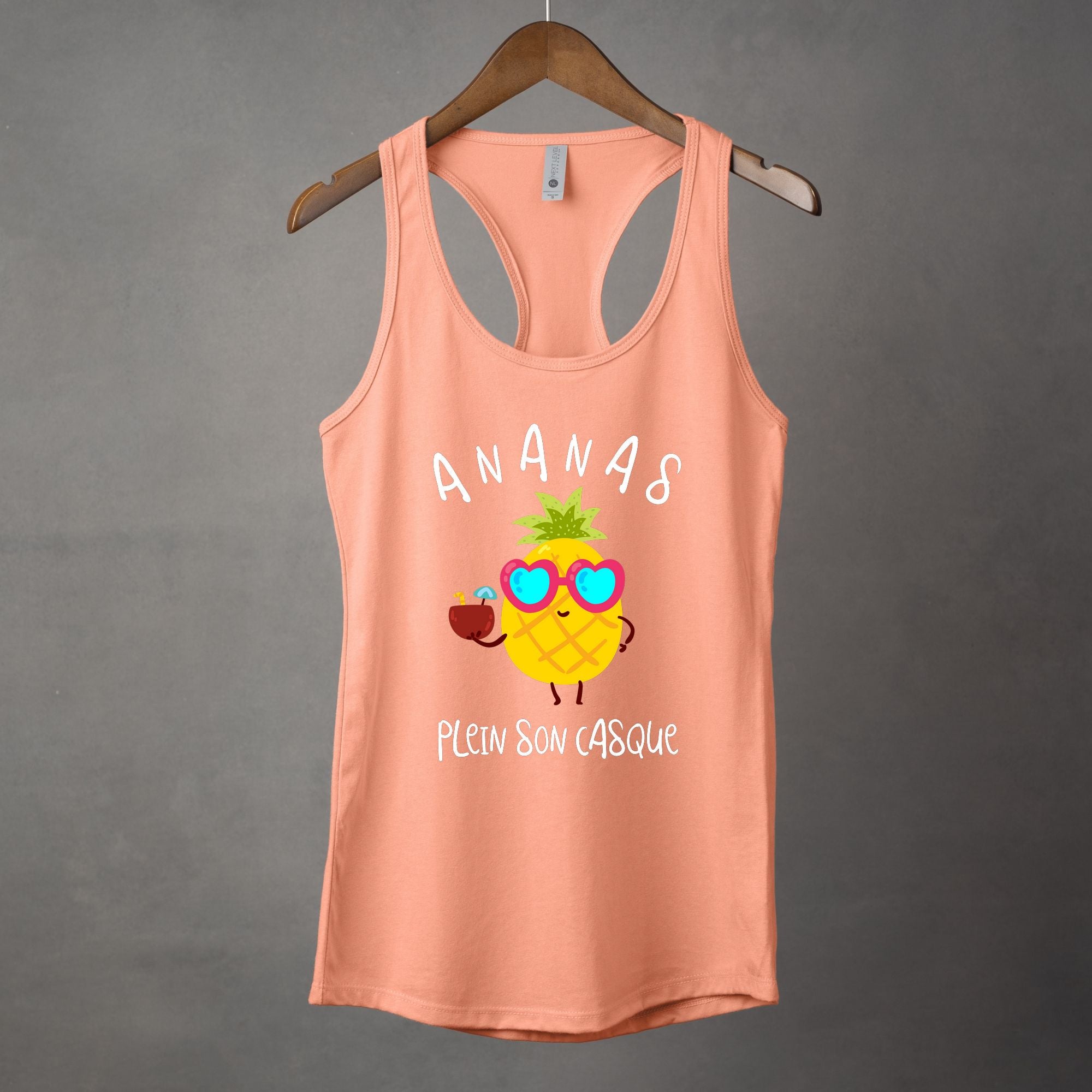 Camisole Ananas plein son casque
