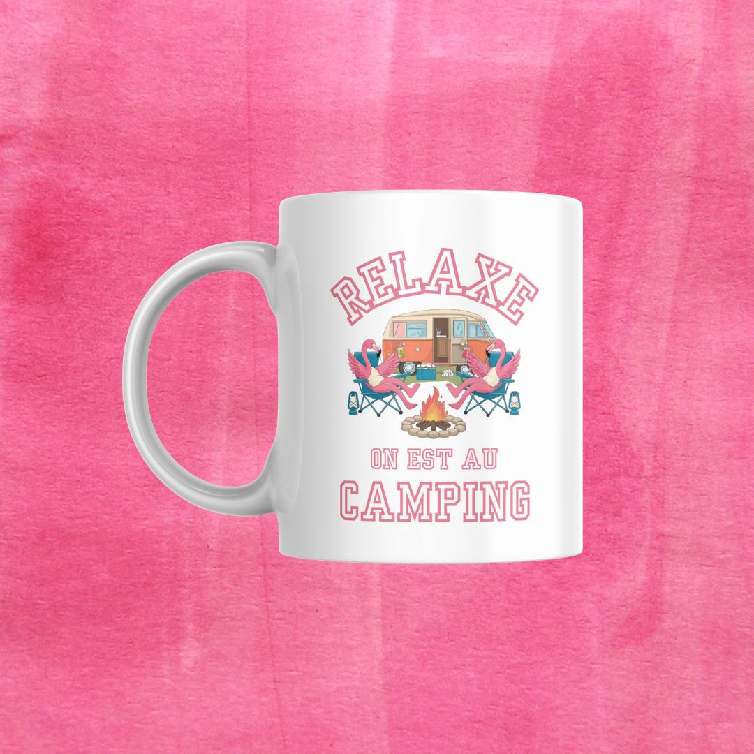 Tasse à café Relaxe on est au camping