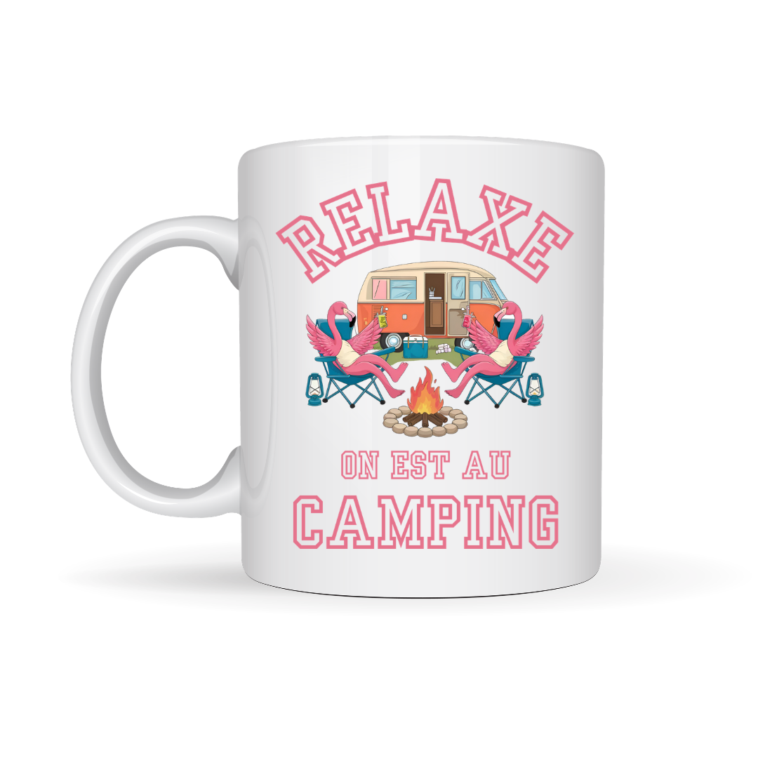 Tasse à café Relaxe on est au camping