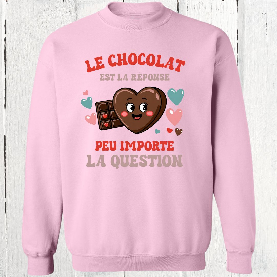 Crewneck Le chocolat est la réponse