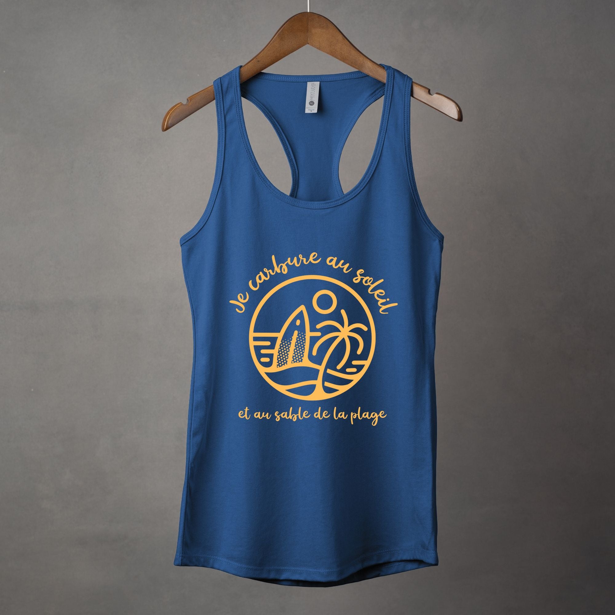Camisole Je carbure au soleil et au sable de la plage