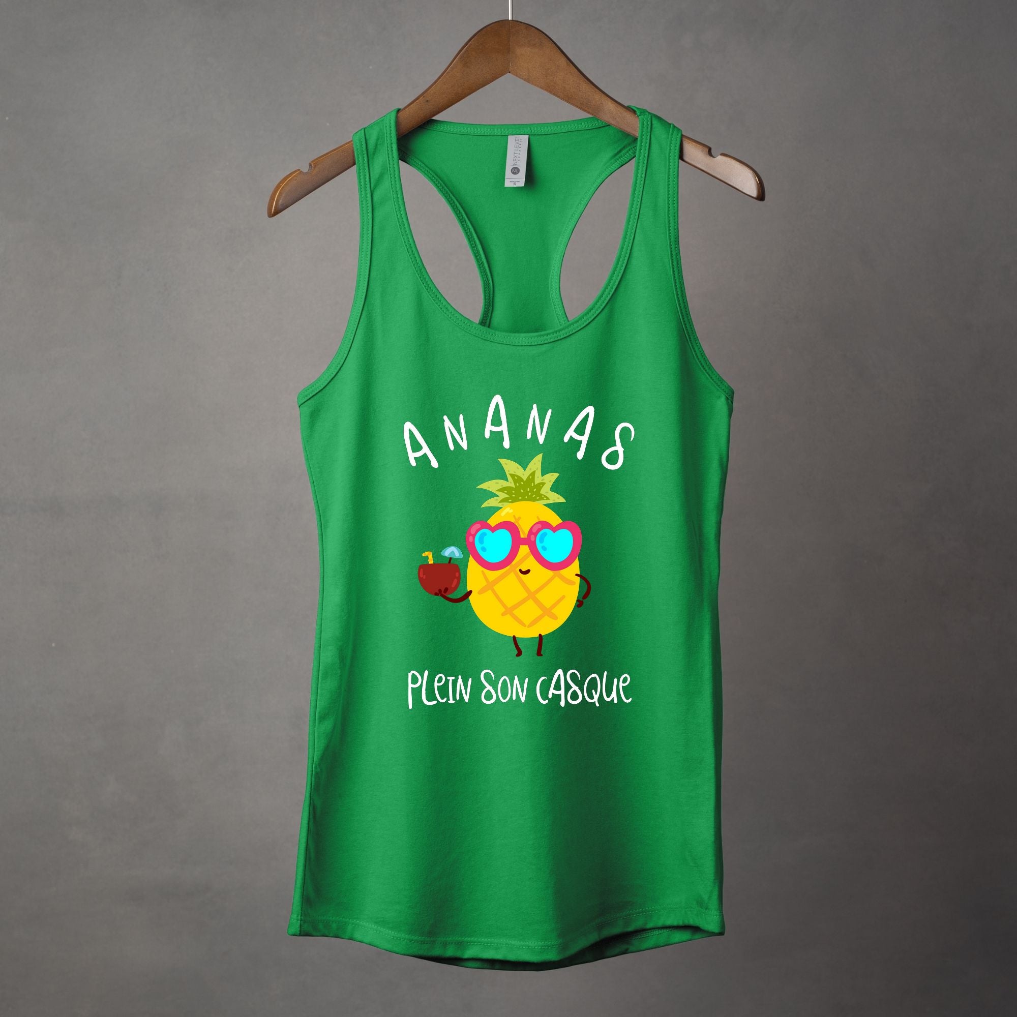 Camisole Ananas plein son casque
