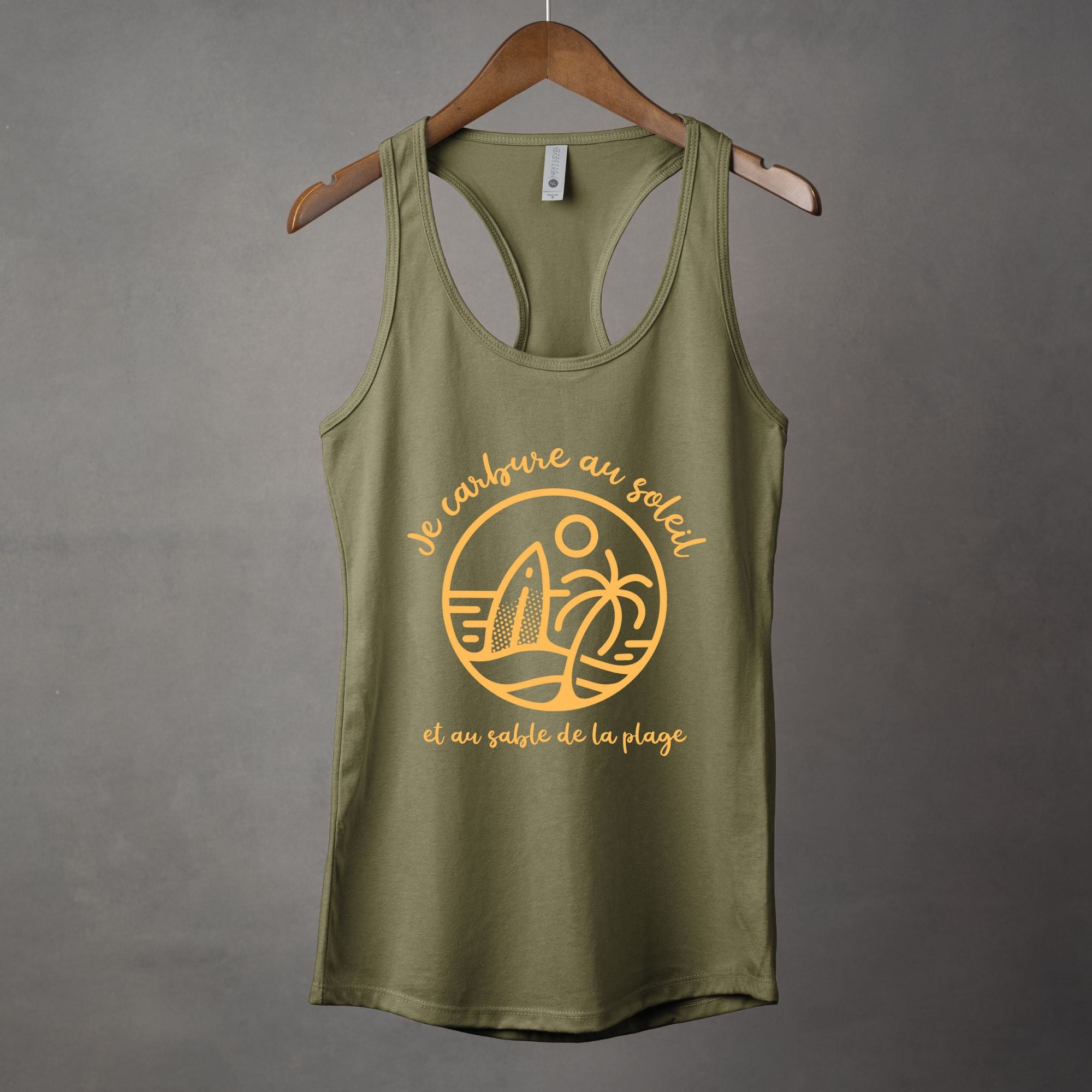 Camisole Je carbure au soleil et au sable de la plage