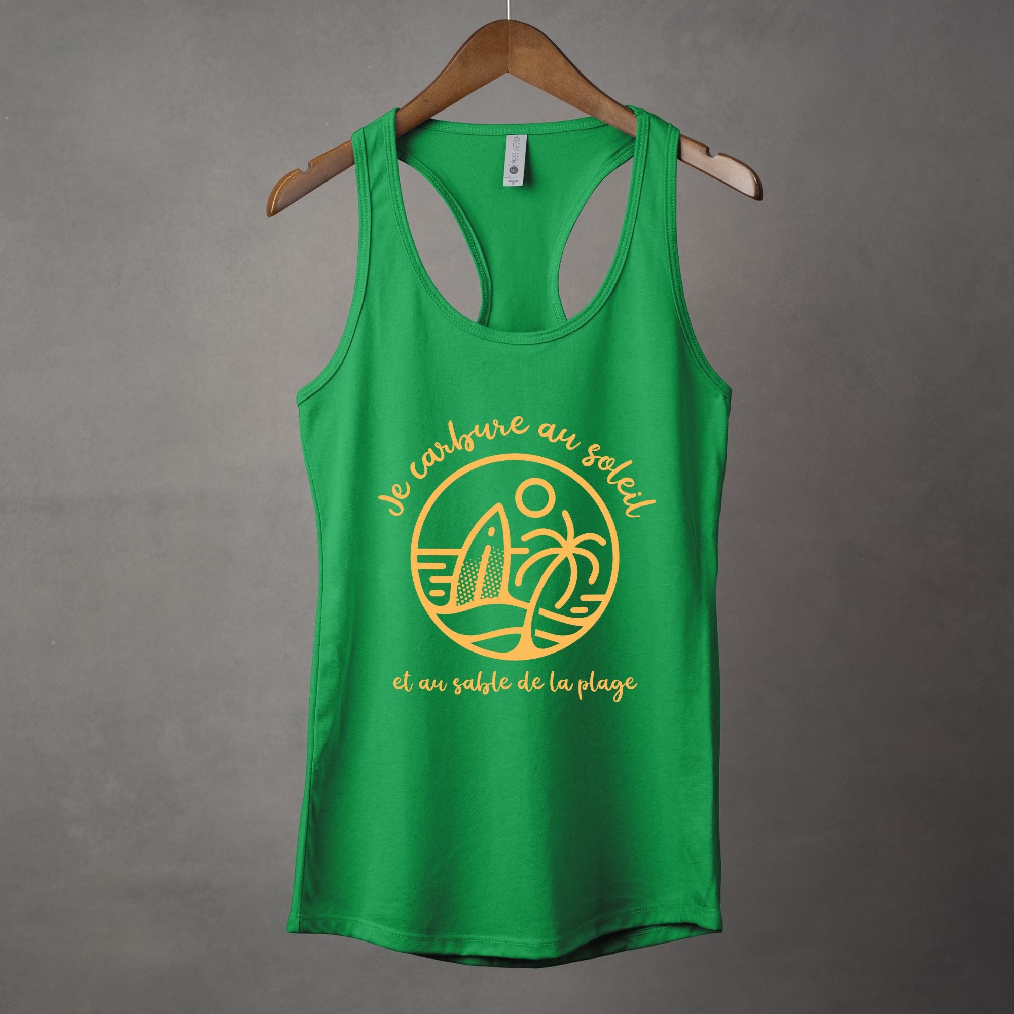 Camisole Je carbure au soleil et au sable de la plage