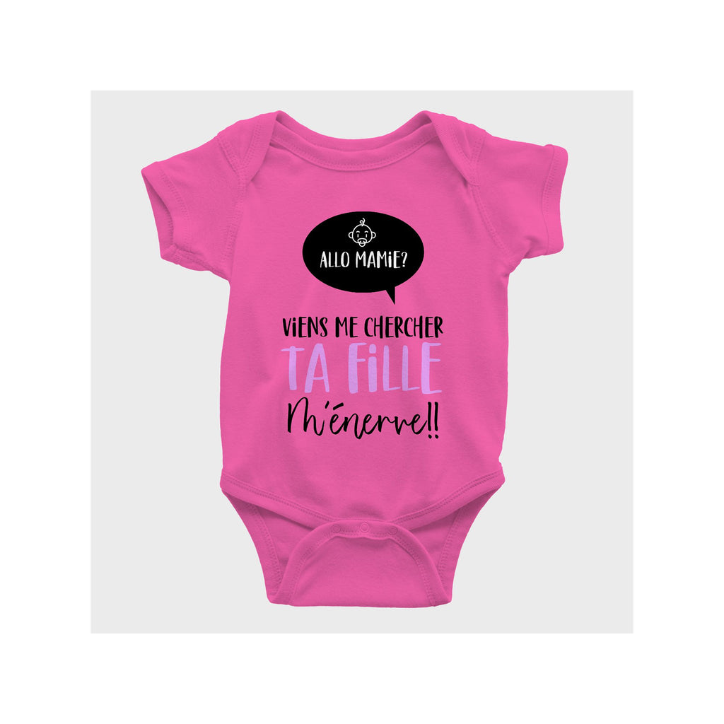 Cache-Couche Allo Mamie? Viens me chercher ta fille m'énerve-Simplement Vrai Boutique Made In Québec