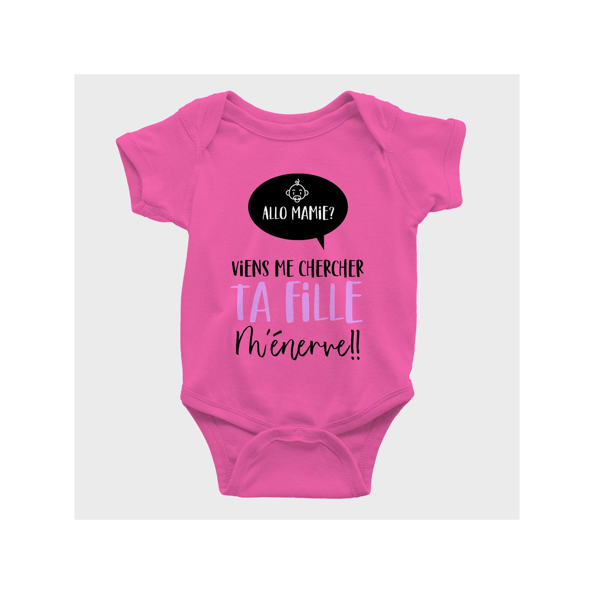 Cache-Couche Allo Mamie? Viens me chercher ta fille m'énerve-Simplement Vrai Boutique Made In Québec