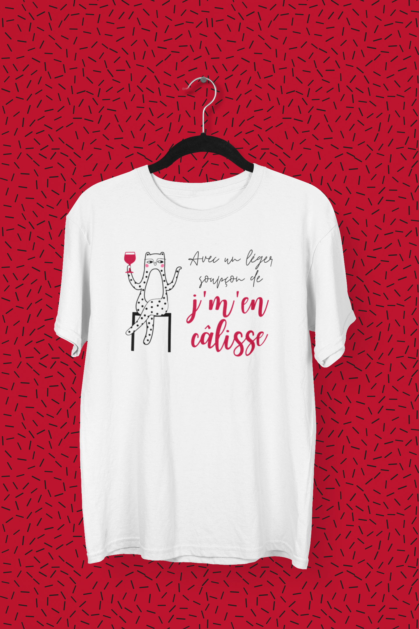 T-Shirt Avec un léger soupçon de j'm'en câlisse