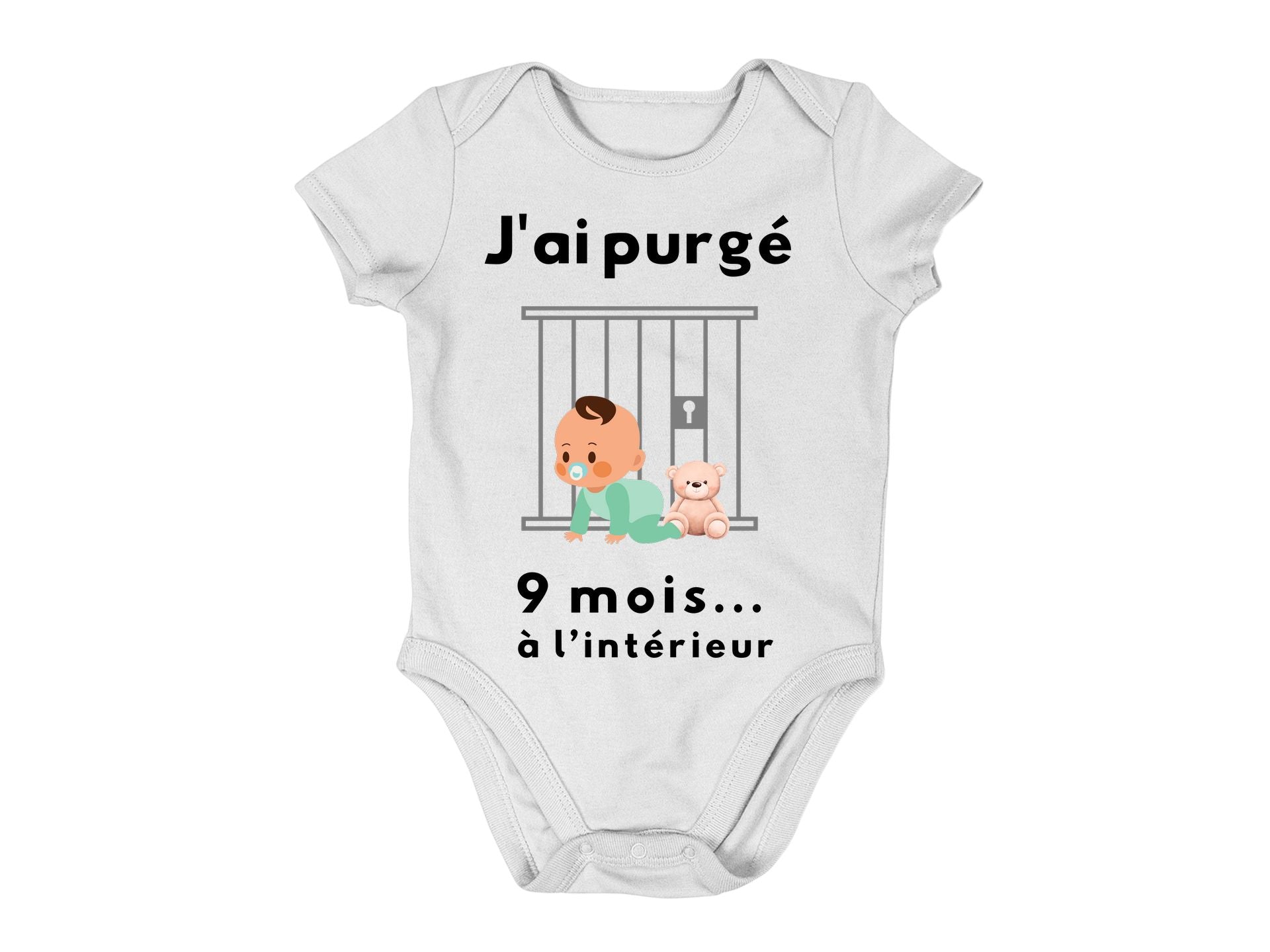 Cache-Couche J'ai purgé 9 mois à l'intérieur Image secondaire du produit