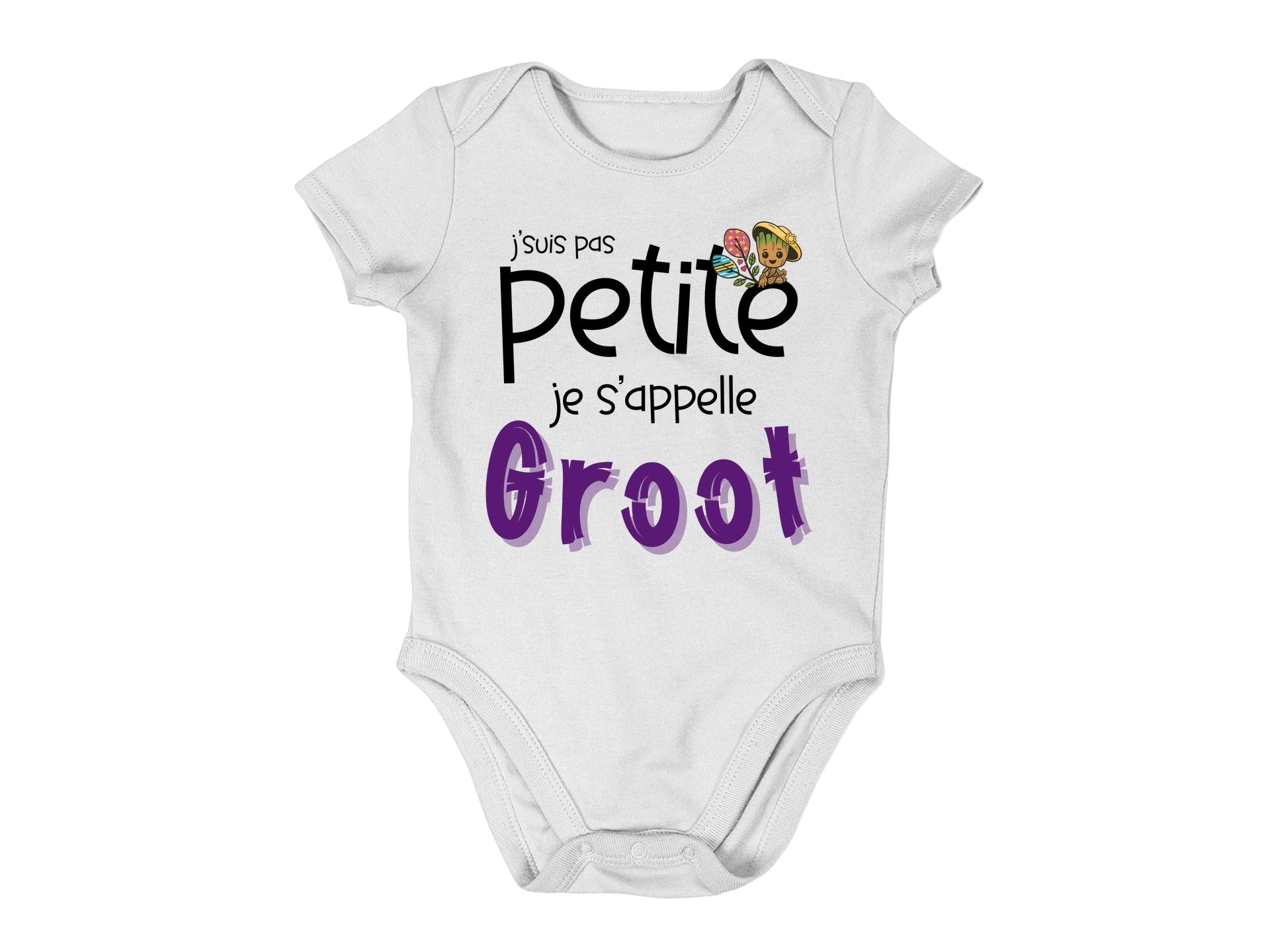 Cache-Couche J'suis pas petite je s'appelle Groot Image principale du produit