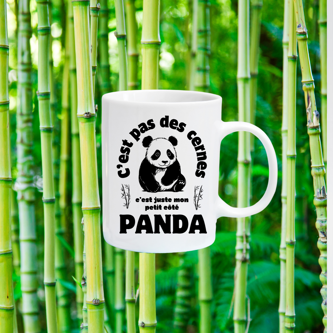 Tasse à café C'est pas des cernes c'est mon petit côté panda