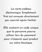Carte-Cadeau Simplement Vrai