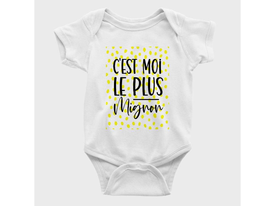 Cache-Couche C'est moi le plus mignon-Simplement Vrai Boutique Made In Québec Image principale du produit