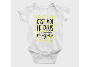 Cache-Couche C'est moi le plus mignon-Simplement Vrai Boutique Made In Québec