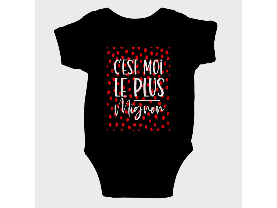 Cache-Couche C'est moi le plus mignon-Simplement Vrai Boutique Made In Québec