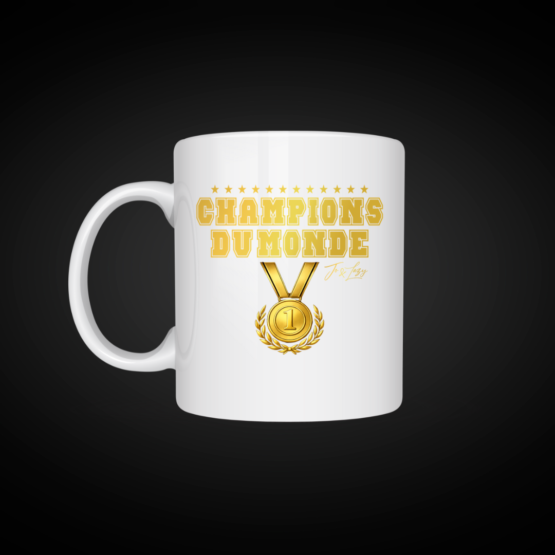 Tasse à Café Officiel Jo & Lazy Champion du Monde