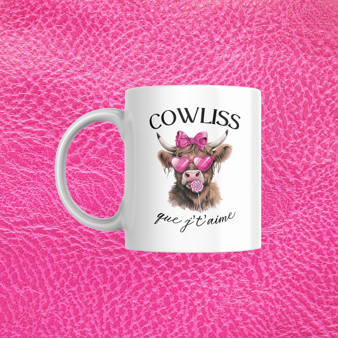 Tasse à café Cowliss que j't'aime