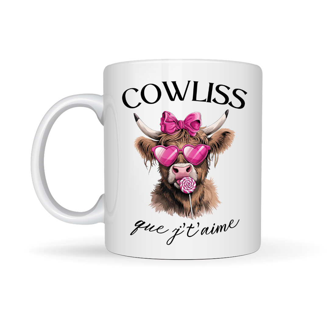 Tasse à café Cowliss que j't'aime
