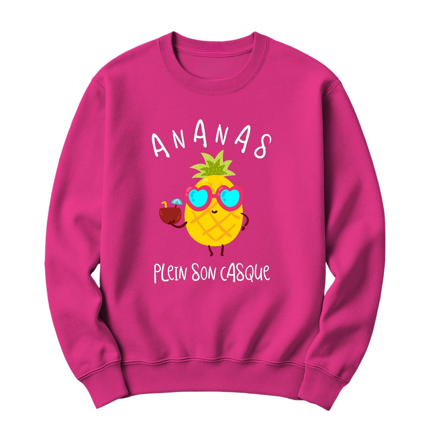 Crewneck Ananas plein son casque Image principale du produit